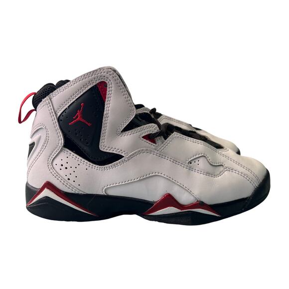 Air Jordan True Flight 343795-100 Black White Red Size 5Y (W 6.5 / M 5) - Picture 2 of 11